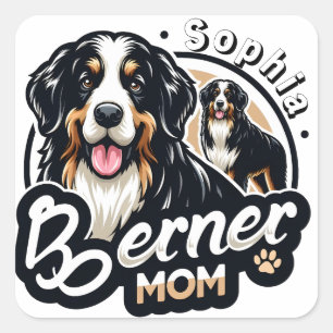 Womens Berner Mum - Bernese Mountain Dog Mum Gift Square Sticker