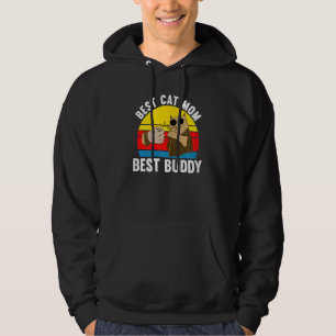 Womens Best Cat Mum Best Buddy Mother Hoodie