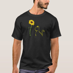 Womens Best Cat Mum Ever Sunflower Floral Branch C T-Shirt