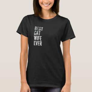Womens Best Cat Wife Ever  Vintage Mother Day T-Shirt