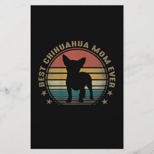 Womens Best Chihuahua Mum Ever Funny Mothers Day Stationery