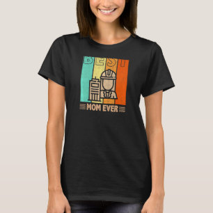 Womens Best Construction Worker Mum Ever Graphic M T-Shirt