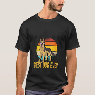 Womens Best Dog Ever Paw German Shepherd Fur Paren T-Shirt