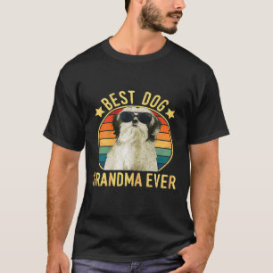 Womens Best Dog Grandma Ever Shih Tzu T-Shirt