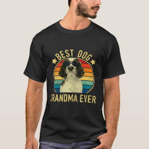 Womens Best Dog Grandma Ever Welsh Springer Spanie T-Shirt