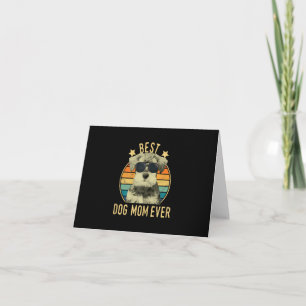 Womens Best Dog Mum Ever Miniature Schnauzer Thank You Card