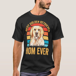 Womens Best Golden Retriever Mum Ever Dog Graphic  T-Shirt