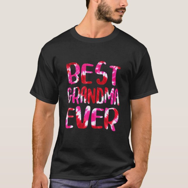 Womens Best Grandma Ever Tie Dye Mother's Day T-Shirt (Front)