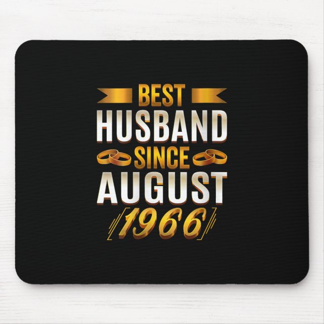 Womens Best Husband Since August 1966 - Funny 54th Mouse Pad (Front)