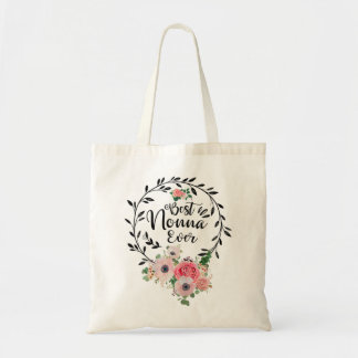 Womens Best Nonna Ever Floral Decoration Grandma Tote Bag