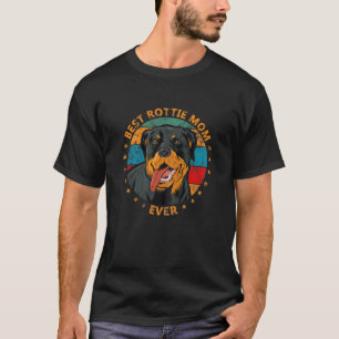 Womens Best Rottie Rottweiler Mum Ever Cute Dog Lo T-Shirt