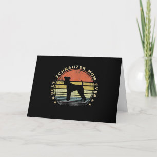 Womens Best Schnauzer Mum Ever Dog Lover Gifts Pet Holiday Card
