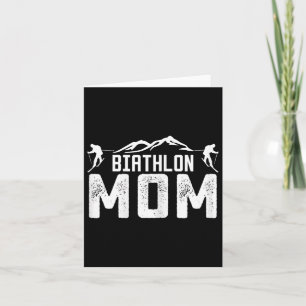 Womens Biathlon Mum Mother Biathlet Cross-country  Card