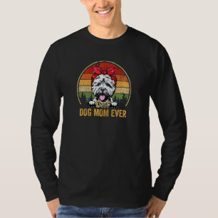 Womens Bichon Frise Best Dog Mum Ever Retro Mum M T-Shirt