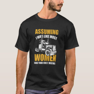Womens Big Semi Truck   Trucking Trucker T-Shirt