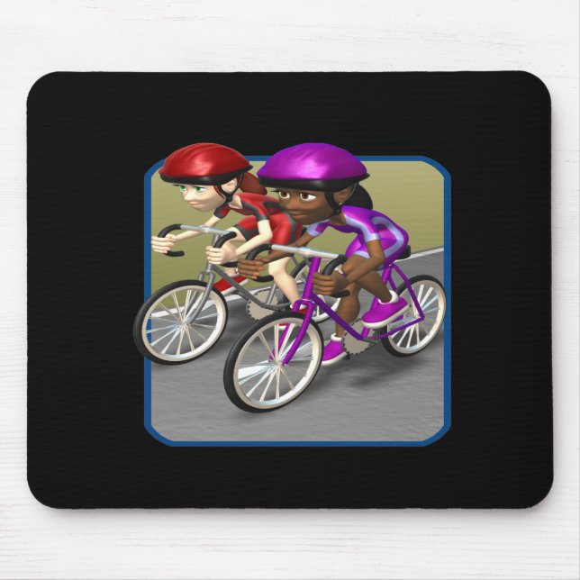 Womens Bike Race Mouse Pad (Front)