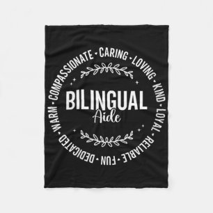 Womens Bilingual Team Teacher Back To School For B Fleece Blanket