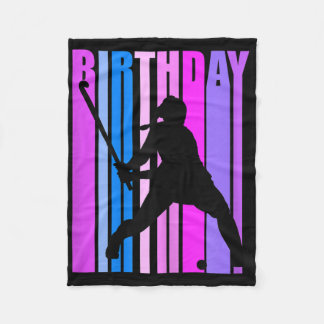 Womens Birthday Field Hockey Player Sports Girls T Fleece Blanket