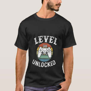 Womens Birthday T Shirt Level 30 Unlocked Video Ga