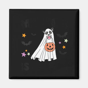 Womens Black And White Border Collie Boo Dog Magnet