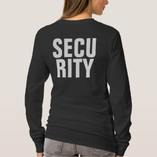 Womens Black And White Customise Security Template T-Shirt