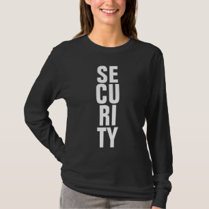 Womens Black And White Security Template Custom T-Shirt