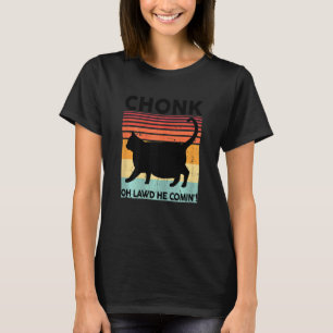 Womens Black Ca Chonk Cat Meme Kitten Mum  Meow T-Shirt