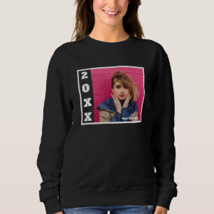 Womens Black Custom Photo Sweatshirt