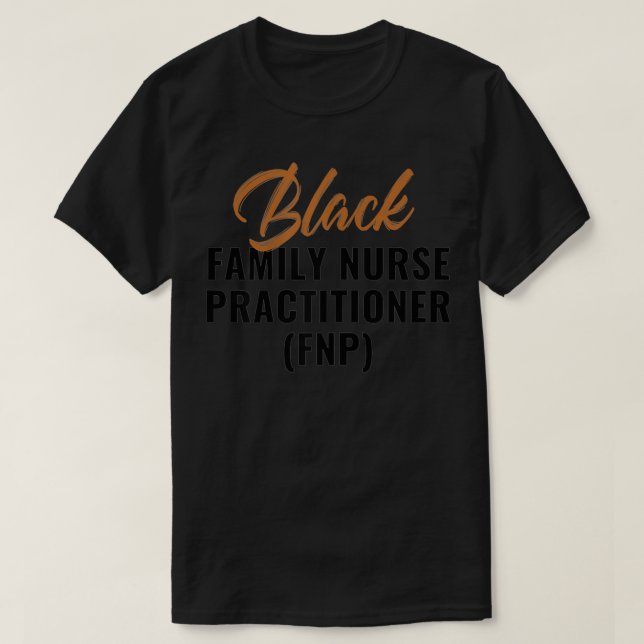 Womens Black Family Nurse Practitioner FNP  T-Shirt (Design Front)