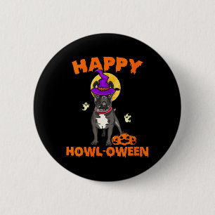 Womens Black French Bulldog Witch Costume Dog 6 Cm Round Badge