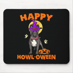 Womens Black French Bulldog Witch Costume Dog Mouse Pad