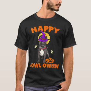 Womens Black French Bulldog Witch Costume Dog T-Shirt