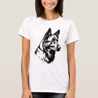 Women's Black German Shepherd Dog Tee
