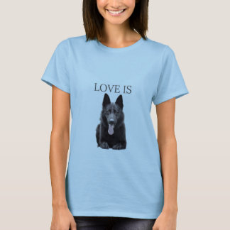 Womens Black German Shepherd Shepard T Dog Mum Dad T-Shirt