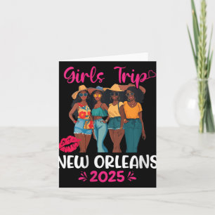 Womens Black Girls Trip New Orleans 2025 Vacation Card