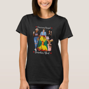 Womens Black Grenada Heritage Half American Half G T-Shirt
