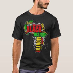 Womens Black History Month Africa Map Black Histor T-Shirt