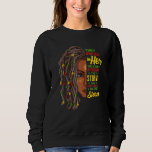Womens Black History Month Loc D Hair African Woma Sweatshirt