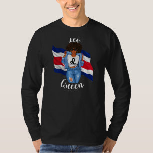 Womens Black Leo Queen From Costa Rico Rican Afric T-Shirt