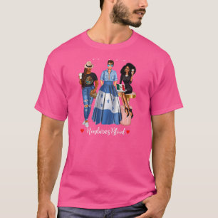 Womens Black Mexican Raised Honduran Blood Hondura T-Shirt