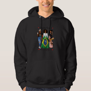 Womens Black Mexican Womens Half Mexican Brazilian Hoodie