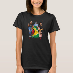 Womens Black Mexican Womens Half Mexican Guyana Gu T-Shirt
