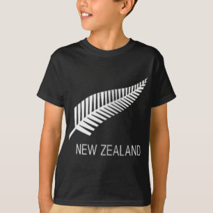 Womens Black New Zealand Fern Shirt Mens Black Pro