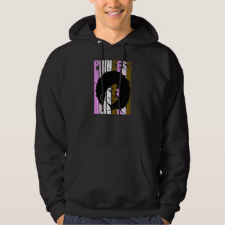 Womens Black Princess African American Proud Black Hoodie