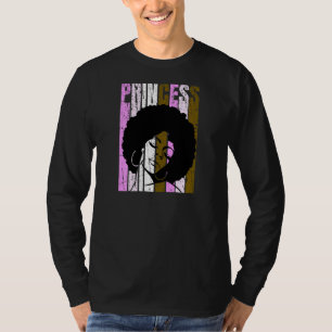 Womens Black Princess African American Proud Black T-Shirt