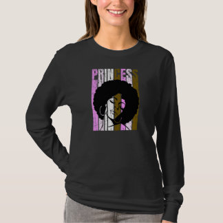 Womens Black Princess African American Proud Black T-Shirt