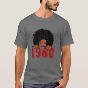 Womens Black Queen Born In 1960 60Th Yrs Old Aweso T-Shirt