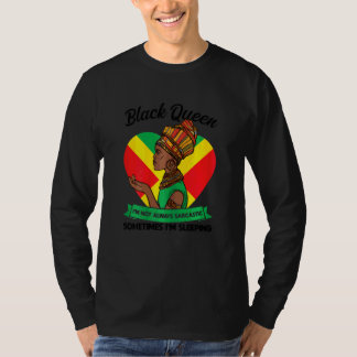 Womens Black Queen I'm not always sarcastic Black  T-Shirt