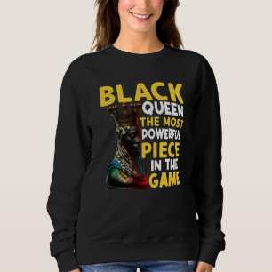 Womens Black Queen Most Powerful Chess African Ame Sweatshirt