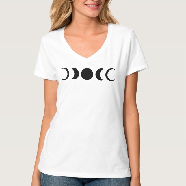 Women's black t-shirt with an echo (Front)